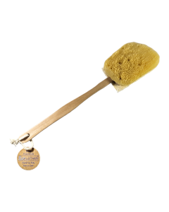 Double Sided Natural Sea Sponge + Loofah Stick