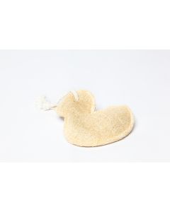 Duck shaped loofah pad w/ rope