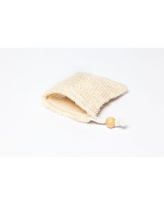 Cambric soap pouch w/ bead